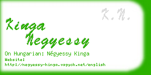 kinga negyessy business card